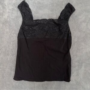 Elegant Black Lace Tank Top